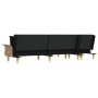L-förmiges Schlafsofa aus schwarzem Stoff 279x140x70 cm von vidaXL, Sofas - Ref: Foro24-3157213, Preis: 372,23 €, Rabatt: %