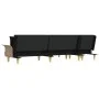 L-shaped black fabric sofa bed 279x140x70 cm by vidaXL, Sofas - Ref: Foro24-3157213, Price: 449,19 €, Discount: %