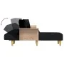 L-shaped black fabric sofa bed 279x140x70 cm by vidaXL, Sofas - Ref: Foro24-3157213, Price: 449,19 €, Discount: %