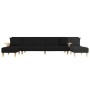 L-förmiges Schlafsofa aus schwarzem Stoff 279x140x70 cm von vidaXL, Sofas - Ref: Foro24-3157213, Preis: 372,23 €, Rabatt: %