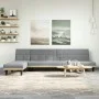 L-shaped light gray fabric sofa bed 255x140x70 cm by vidaXL, Sofas - Ref: Foro24-3157226, Price: 428,15 €, Discount: %