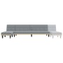 L-förmiges Schlafsofa hellgrauer Stoff 255x140x70 cm von vidaXL, Sofas - Ref: Foro24-3157226, Preis: 418,71 €, Rabatt: %