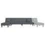 L-förmiges Schlafsofa aus dunkelgrauem Samt, 255 x 140 x 70 cm von vidaXL, Sofas - Ref: Foro24-3157252, Preis: 410,42 €, Raba...