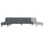 L-förmiges Schlafsofa aus dunkelgrauem Samt, 255 x 140 x 70 cm von vidaXL, Sofas - Ref: Foro24-3157252, Preis: 421,06 €, Raba...