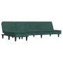 Sofá cama en forma de L terciopelo verde oscuro 255x140x70 cm de vidaXL, Sofás - Ref: Foro24-3157262, Precio: 413,90 €, Descu...