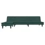 L-förmiges Schlafsofa aus dunkelgrünem Samt, 255 x 140 x 70 cm von vidaXL, Sofas - Ref: Foro24-3157262, Preis: 413,94 €, Raba...