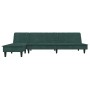 L-förmiges Schlafsofa aus dunkelgrünem Samt, 255 x 140 x 70 cm von vidaXL, Sofas - Ref: Foro24-3157262, Preis: 413,09 €, Raba...