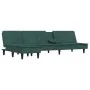 L-förmiges Schlafsofa aus dunkelgrünem Samt, 255 x 140 x 70 cm von vidaXL, Sofas - Ref: Foro24-3157262, Preis: 413,94 €, Raba...