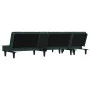 L-förmiges Schlafsofa aus dunkelgrünem Samt, 255 x 140 x 70 cm von vidaXL, Sofas - Ref: Foro24-3157262, Preis: 413,94 €, Raba...