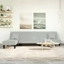 L-förmiges Schlafsofa hellgrauer Samt 255x140x70 cm von vidaXL, Sofas - Ref: Foro24-3157251, Preis: 398,21 €, Rabatt: %