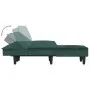 L-förmiges Schlafsofa aus dunkelgrünem Samt, 255 x 140 x 70 cm von vidaXL, Sofas - Ref: Foro24-3157262, Preis: 413,94 €, Raba...