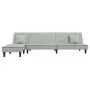 L-förmiges Schlafsofa hellgrauer Samt 255x140x70 cm von vidaXL, Sofas - Ref: Foro24-3157251, Preis: 398,21 €, Rabatt: %