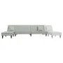 L-förmiges Schlafsofa hellgrauer Samt 255x140x70 cm von vidaXL, Sofas - Ref: Foro24-3157251, Preis: 398,21 €, Rabatt: %