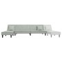 L-shaped light gray velvet sofa bed 255x140x70 cm by vidaXL, Sofas - Ref: Foro24-3157251, Price: 381,61 €, Discount: %