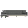 L-förmiges Schlafsofa aus dunkelgrauem Stoff, 275 x 140 x 70 cm von vidaXL, Sofas - Ref: Foro24-3157233, Preis: 437,91 €, Rab...