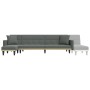 L-shaped sofa bed dark gray fabric 275x140x70 cm by vidaXL, Sofas - Ref: Foro24-3157233, Price: 439,11 €, Discount: %