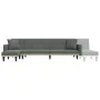 L-shaped sofa bed dark gray fabric 275x140x70 cm by vidaXL, Sofas - Ref: Foro24-3157233, Price: 441,35 €, Discount: %