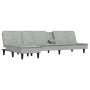 L-förmiges Schlafsofa aus hellgrauem Samt, 255 x 140 x 70 cm von vidaXL, Sofas - Ref: Foro24-3157260, Preis: 406,69 €, Rabatt: %