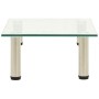 322760 TV Stand Transparent 40x35x17 cm Tempered Glass