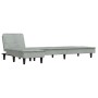 L-förmiges Schlafsofa aus hellgrauem Samt, 255 x 140 x 70 cm von vidaXL, Sofas - Ref: Foro24-3157260, Preis: 406,69 €, Rabatt: %