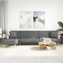 Sofá cama en forma de L tela gris oscuro 279x140x70 cm de vidaXL, Sofás - Ref: Foro24-3157212, Precio: 404,59 €