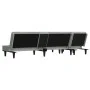 L-förmiges Schlafsofa aus hellgrauem Samt, 255 x 140 x 70 cm von vidaXL, Sofas - Ref: Foro24-3157260, Preis: 430,87 €, Rabatt: %