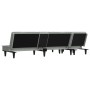 L-förmiges Schlafsofa aus hellgrauem Samt, 255 x 140 x 70 cm von vidaXL, Sofas - Ref: Foro24-3157260, Preis: 406,69 €, Rabatt: %
