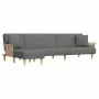 L-shaped sofa bed dark gray fabric 279x140x70 cm by vidaXL, Sofas - Ref: Foro24-3157212, Price: 458,25 €, Discount: %