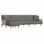 Sofá cama en forma de L tela gris oscuro 279x140x70 cm de vidaXL, Sofás - Ref: Foro24-3157212, Precio: 404,59 €