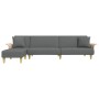 Sofá cama en forma de L tela gris oscuro 279x140x70 cm de vidaXL, Sofás - Ref: Foro24-3157212, Precio: 404,59 €