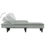 L-förmiges Schlafsofa aus hellgrauem Samt, 255 x 140 x 70 cm von vidaXL, Sofas - Ref: Foro24-3157260, Preis: 430,87 €, Rabatt: %