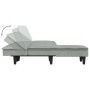 L-förmiges Schlafsofa aus hellgrauem Samt, 255 x 140 x 70 cm von vidaXL, Sofas - Ref: Foro24-3157260, Preis: 406,69 €, Rabatt: %