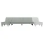 L-förmiges Schlafsofa aus hellgrauem Samt, 255 x 140 x 70 cm von vidaXL, Sofas - Ref: Foro24-3157260, Preis: 430,87 €, Rabatt: %