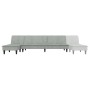 L-förmiges Schlafsofa aus hellgrauem Samt, 255 x 140 x 70 cm von vidaXL, Sofas - Ref: Foro24-3157260, Preis: 406,69 €, Rabatt: %