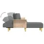L-shaped sofa bed dark gray fabric 279x140x70 cm by vidaXL, Sofas - Ref: Foro24-3157212, Price: 458,25 €, Discount: %