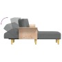 Sofá cama en forma de L tela gris oscuro 279x140x70 cm de vidaXL, Sofás - Ref: Foro24-3157212, Precio: 404,59 €