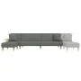 L-shaped sofa bed dark gray fabric 279x140x70 cm by vidaXL, Sofas - Ref: Foro24-3157212, Price: 458,25 €, Discount: %