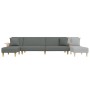 Sofá cama en forma de L tela gris oscuro 279x140x70 cm de vidaXL, Sofás - Ref: Foro24-3157212, Precio: 404,59 €