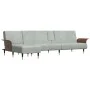 L-shaped sofa bed light gray velvet 279x140x70 cm by vidaXL, Sofas - Ref: Foro24-3157215, Price: 482,43 €, Discount: %