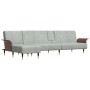 Sofá cama en forma de L terciopelo gris claro 279x140x70 cm de vidaXL, Sofás - Ref: Foro24-3157215, Precio: 497,59 €, Descuen...