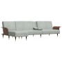 L-shaped sofa bed light gray velvet 279x140x70 cm by vidaXL, Sofas - Ref: Foro24-3157215, Price: 497,59 €, Discount: %