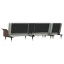 L-förmiges Schlafsofa aus hellgrauem Samt, 279 x 140 x 70 cm von vidaXL, Sofas - Ref: Foro24-3157215, Preis: 497,59 €, Rabatt: %
