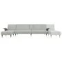 L-shaped sofa bed light gray velvet 279x140x70 cm by vidaXL, Sofas - Ref: Foro24-3157215, Price: 482,43 €, Discount: %