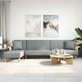 L-shaped light gray fabric sofa bed 279x140x70 cm by vidaXL, Sofas - Ref: Foro24-3157211, Price: 420,80 €, Discount: %