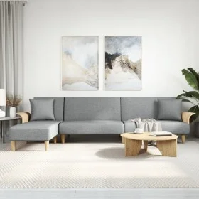 L-shaped light gray fabric sofa bed 279x140x70 cm by vidaXL, Sofas - Ref: Foro24-3157211, Price: 438,18 €, Discount: %