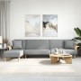 L-förmiges Schlafsofa hellgrauer Stoff 279x140x70 cm von vidaXL, Sofas - Ref: Foro24-3157211, Preis: 420,80 €, Rabatt: %