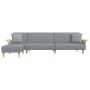 L-förmiges Schlafsofa hellgrauer Stoff 279x140x70 cm von vidaXL, Sofas - Ref: Foro24-3157211, Preis: 420,80 €, Rabatt: %