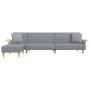 Sofá cama en forma de L tela gris claro 279x140x70 cm de vidaXL, Sofás - Ref: Foro24-3157211, Precio: 438,15 €, Descuento: %