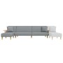 L-förmiges Schlafsofa hellgrauer Stoff 279x140x70 cm von vidaXL, Sofas - Ref: Foro24-3157211, Preis: 420,80 €, Rabatt: %