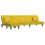 Sofá cama en forma de L terciopelo amarillo 255x140x70 cm de vidaXL, Sofás - Ref: Foro24-3157255, Precio: 373,25 €, Descuento: %